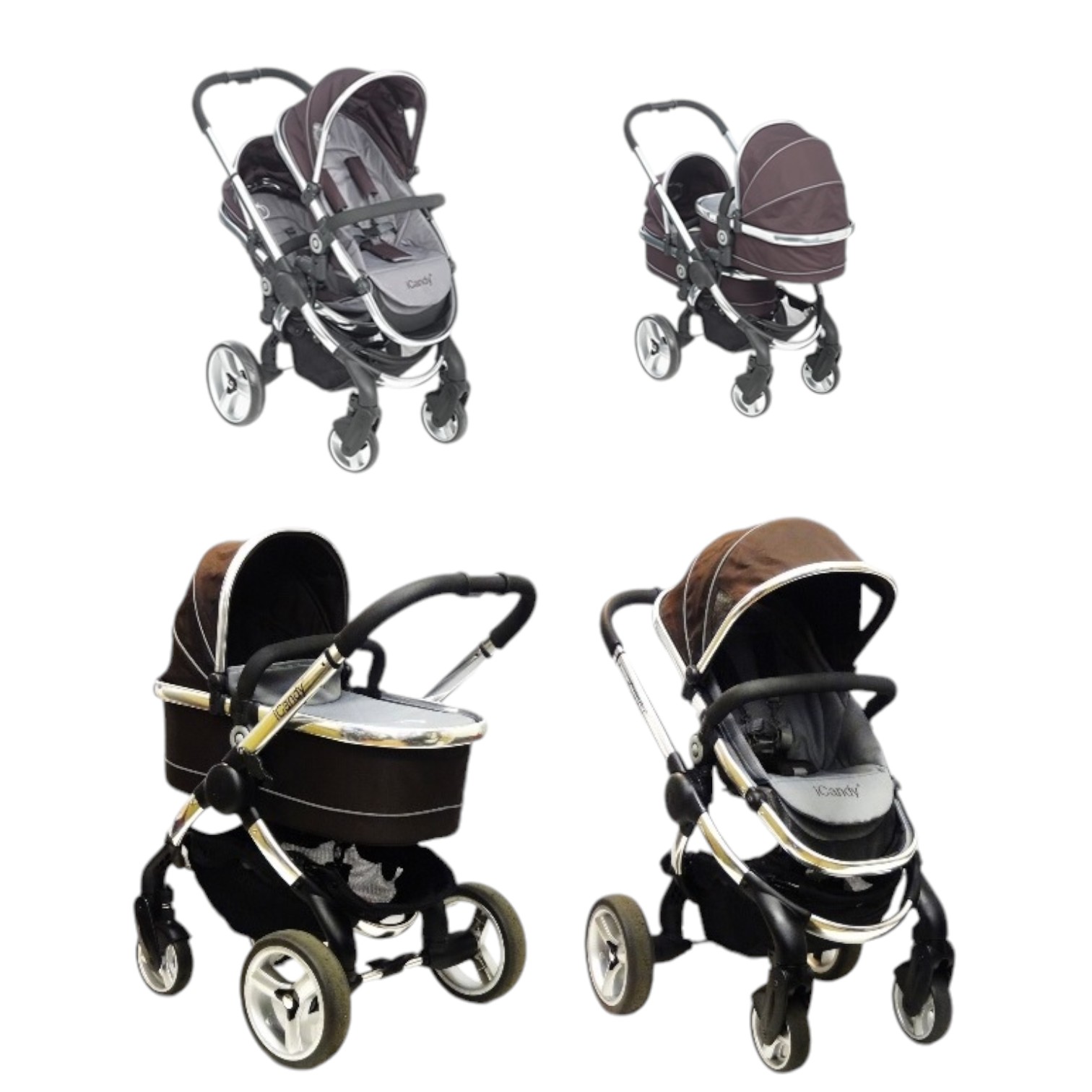 iCandy Peach Blossom Twin Double Stroller Pram Blackjack Rascal Babies