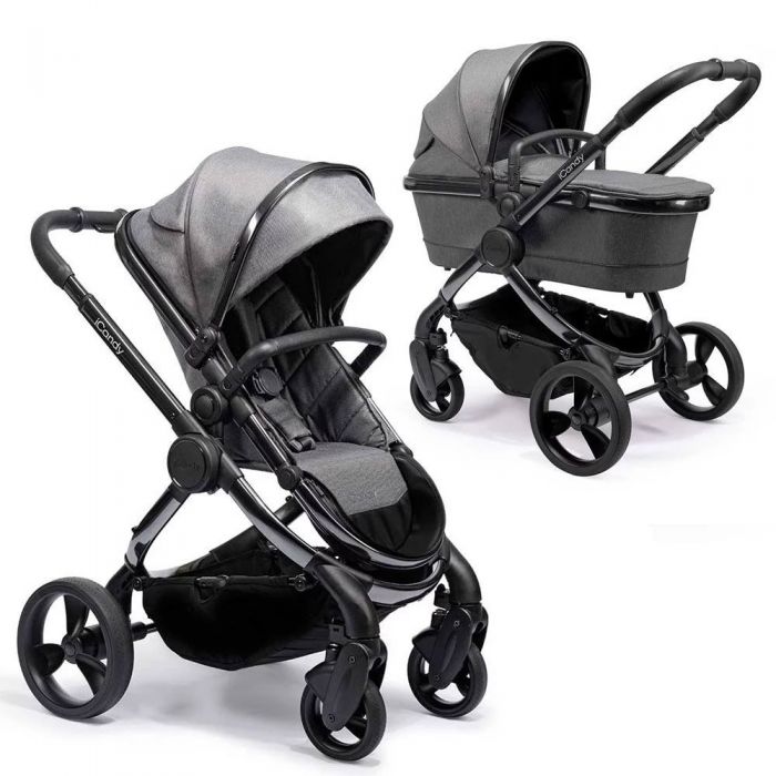 Icandy Peach 5 Phantom Chassis 2 In 1 Dark Grey Twill Rascal Babies