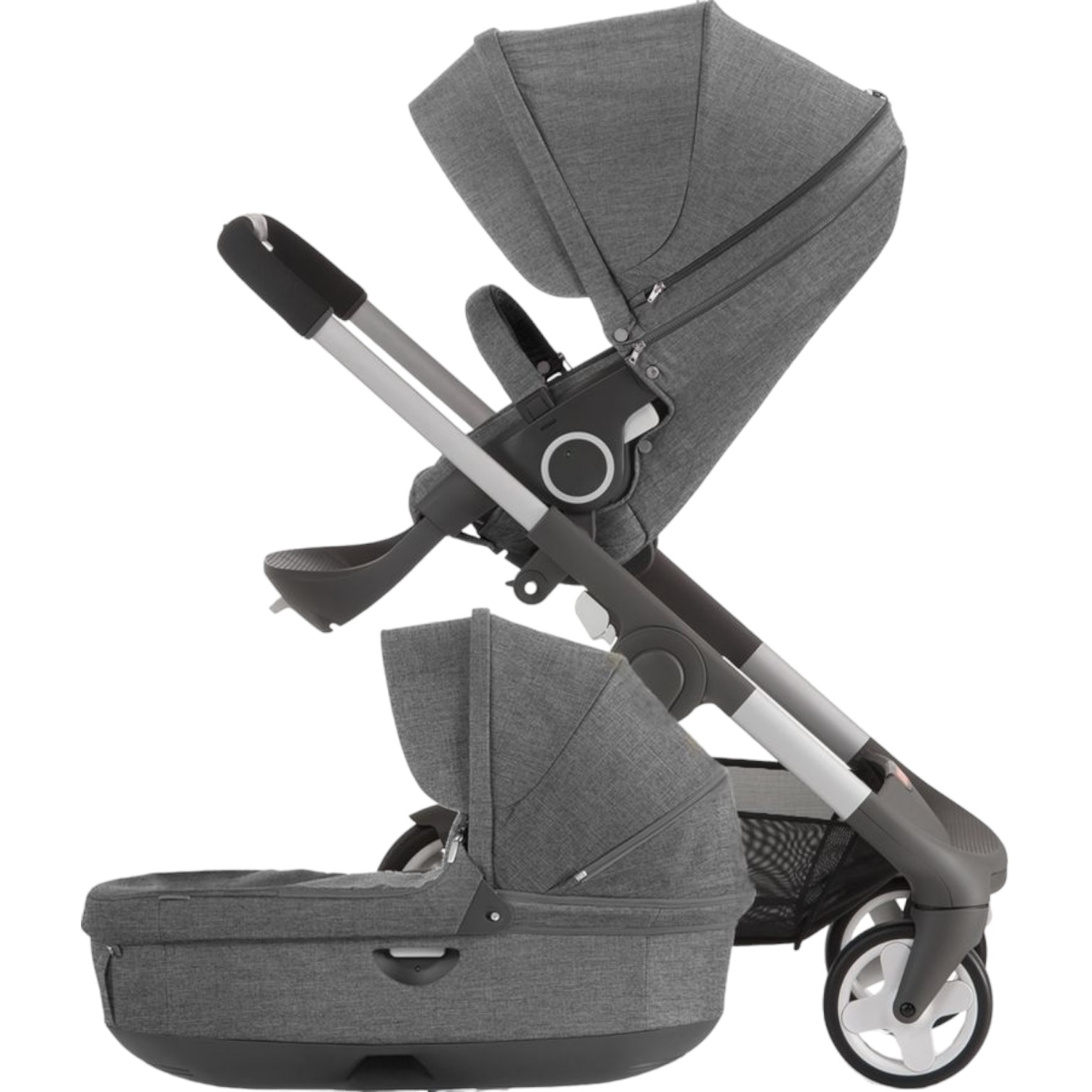 Stokke Crusi Izi Go Travel System Sibling Seat Black Melange Rascal Babies