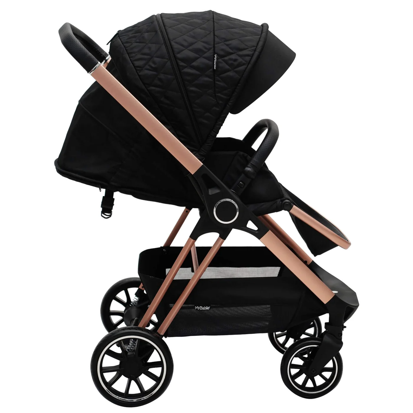 Black and rose gold travel system deals